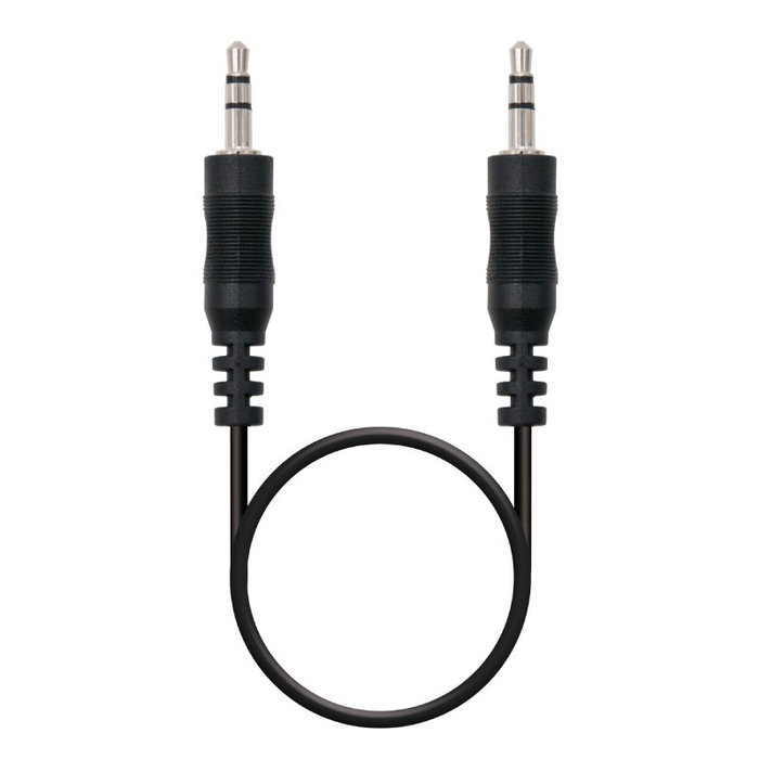 Nanocable Cable de Audio Estéreo 3,5 mm Macho a 3,5 mm Macho 0,3 m Negro
